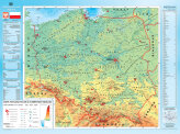 Mapa fizyczna Polski z elementami ekologii - mapa ścienna