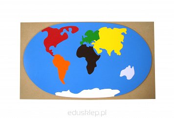 Mapa świata – kontynenty.