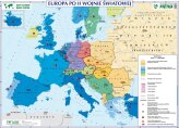 Europa i Świat po II wojnie światowej - dwustronna mapa ścienna