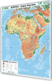 Afryka fizyczna 104x138 cm. Mapa do wpinania korkowa.