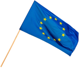 Flaga Unii Europejskiej + kij drzewiec 112 x 70 cm - produkt polskiej produkcji