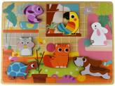 Drewniane Puzzle Zwierzątka Dom Dopasuj Kształty Tooky Toy widok produktu