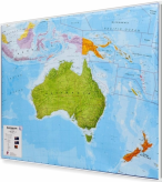 Australia polityczna 125x100cm. Mapa do wpinania korkowa.