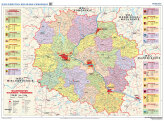 Województwo kujawsko-pomorskie - ścienna mapa administracyjna 