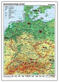 Kraje niemieckojęzyczne mapa fizyczna