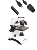 Mikroskop-Sagittarius-SCHOLAR 303 40x-400x śruba mikro-makro stolik krzyżowy zasilanie bateryjne i sieciowe  kamera 2MP