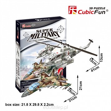 Puzzle 3D Ah1 Huey Cobra&Sukhoi Su Cubicfun