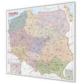 Polska kodowa 144x134cm. Mapa do wpinania korkowa. 