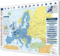 Unia Europejska 148x98,5cm. Mapa do wpinania korkowa.