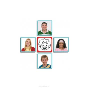Gra polega na identyfikowaniu 10 różnych wyrazów twarzy i przyporządkowaniu ich do 4 prawdziwych twarzy.