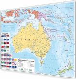 Australia polityczna 148x78cm. Mapa do wpinania korkowa.