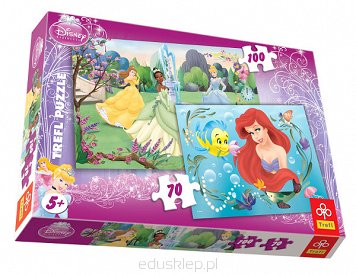 Puzzle 70,100 Elementów Mix Księżniczki i Ariel Trefl