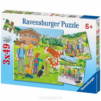 Puzzle 3X49 Elementów Rodzinna Wyprawa Ravensburger