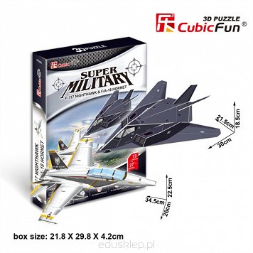 Puzzle 3D F117 Nightawk&Fa 18 Ho Cubicfun