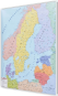 Kraje basenu Morza Bałtyckiego polityczna 125x154cm. Mapa magnetyczna.
