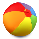 Duża animacyjna piłka balonowa Mix kolorów o średnicy 85cm