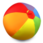 Duża animacyjna piłka balonowa Mix kolorów o średnicy 85cm