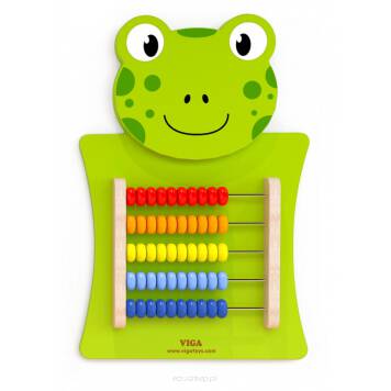 Drewniane ścienne Liczydło edukacyjne Żabka od firmy Viga to jedna z czołowych zabawek, która pozwoli dziecku wejść do świata ciekawej i kreatywnej zabawy. Liczydło wprowadzi Twoje dziecko w ekscytującą zabawę i pomoże poznać podstawy matematyki. To zalety, których nie zastąpi żadna inna zabawka. Kolorowa żabka rozwija wyobraźnię i umiejętność logicznego myślenia.