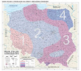 Mapa Polski z podziałem na strefy obciążenia śniegiem
