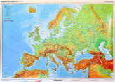 Europa fizyczna 160x110 cm. Mapa do wpinania korkowa.