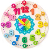 Drewniany zegar dydaktyczny dla dzieci 102 elementy widok produktu