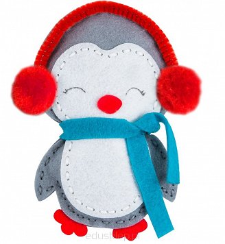 Zestaw kreatywny - maskotka z filcu pingwinek (KSFI-114) % BPZ