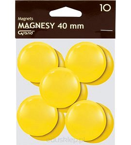 Magnesy Grand 40 mm żółte op. 10 sztuk
