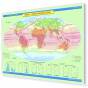 Świat strefy klimatyczne 160x120 cm. Mapa do wpinania korkowa. 