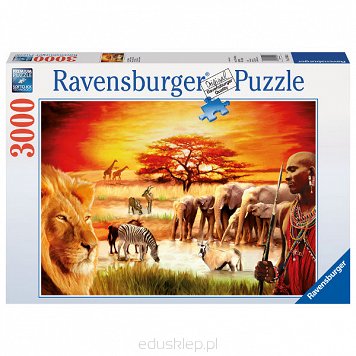Puzzle 3000 Elementów Masajowie Sawanna Ravensburger