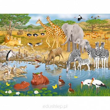 Puzzle 24 Elementów Podł Afrykańskie Zwierzęta Ravensburger