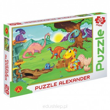 Puzzle 20 Elementów Maxi Dinozaury Alexander