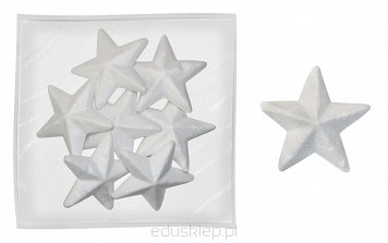 Dodatek dekoracyjnyCraft-fun kształty stryropianowe gwiazdki 60mm (008)