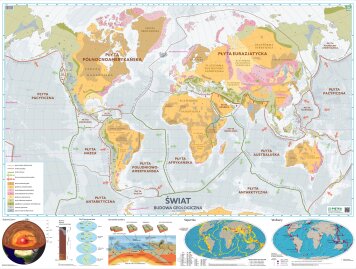 Dzięki ściennej mapie „Świat – budowa geologiczna” w skali 1:19 000 000 w prosty i czytelny sposób możesz poznać układ warstw skalnych.
Wymiar:
200 x 150 cm