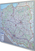 Polska drogowa mapa magnetyczna 110x98cm