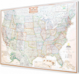 Stany Zjednoczone/USA ekskluzywna 180x122 cm. Mapa magnetyczna.