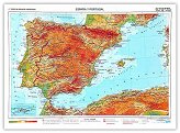 Hiszpania i Portugalia mapa fizyczna język hiszpański
