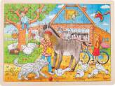 Drewniane puzzle Peggy Diggledey na farmie