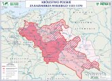 Królestwo Polskie za Kazimierza Wielkiego - Wielkie Księstwo Litewskie - mapa ścienna