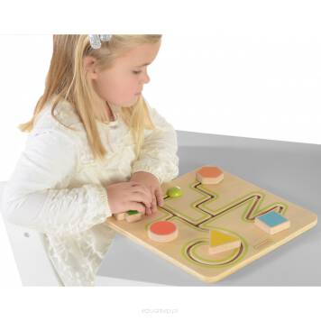 Fantastyczna zabawka dla dzieci marki Masterkidz, która polega na rozwiązaniu prostej łamigłówki. Zabawka jest w formie drewnianej tabliczki, która jest wygodna w użytkowaniu i świetnie sprawdza się w przedszkolach.