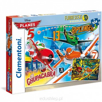 Puzzle 104 Elementów Samoloty Świecące Clementoni