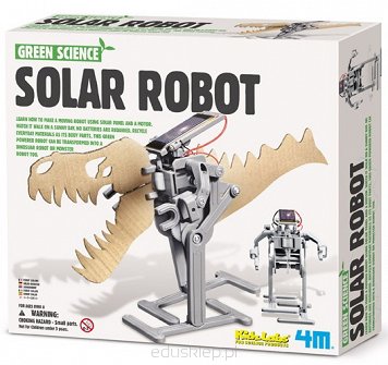 Zestaw do samodzielnego wykonania robota solarnego. Zbuduj robota poruszającego się za pomocą panelu słonecznego i silnika.