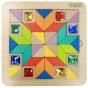Układanka drewniana mozaika tangram nauka kolorów i kształtów 
