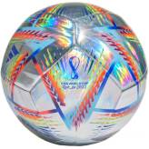Piłka nożna MŚ Qatar 2022 Adidas Al Rihla Training Hologram Foil srebrna 