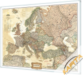 Europa polityczna exclusive 75x60 cm. Mapy do wpinania korkowa.