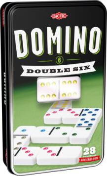 Domino Double Six (szóstkowe w puszce) gra strategiczna widok pudełka