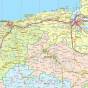 Zachodniopomorskie administracyjno-drogowa 134x126cm. Mapa do wpinania korkowa widok