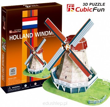 Puzzle 3D Holenderski Wiatrak Cubicfun