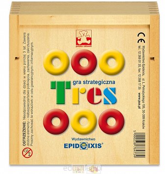 Tres to gra strategiczna, która wywodzi się z popularnej, wszystkim znanej gry w kółko i krzyżyk. Przeznaczona jest dla 2 graczy, których zadaniem jest zajmowanie na przemian pól na planszy poprzez nakładanie krążków w swoim kolorze na umieszczone na niej drążki. 