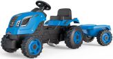 Traktor XL Niebieski na Pedały z Przyczepką Smoby