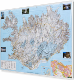 Islandia drogowo-fizyczna 140x98cm. Mapa magnetyczna.
